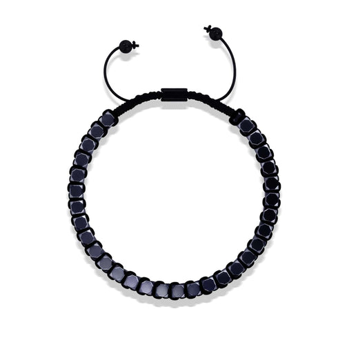 Heiliges Geom | Hämatit | Rotguss | Oktaeder-Armband